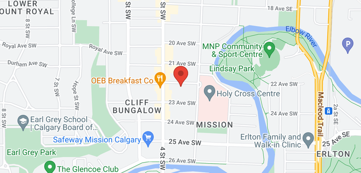 map of 4 321 22 Avenue SW